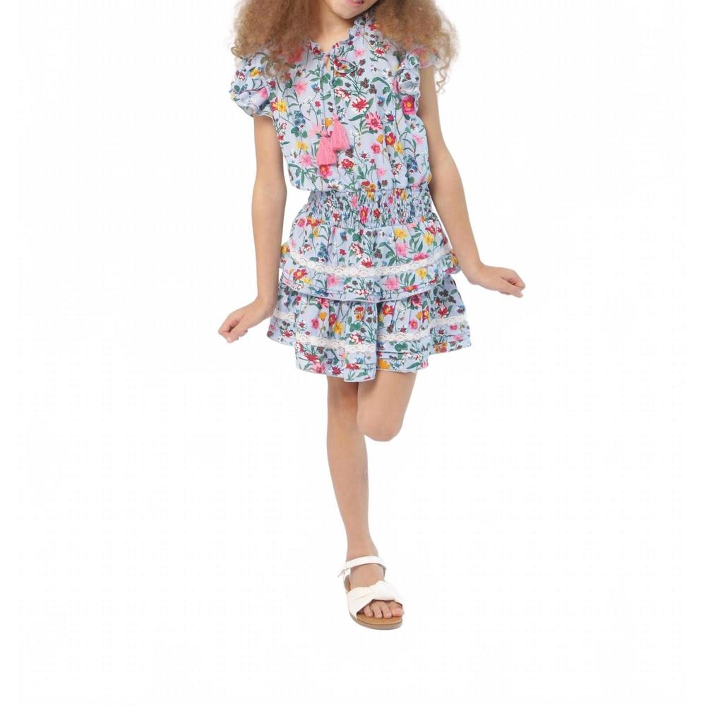 NEW JOYOUS & FREE girls lennon dress in blue floral